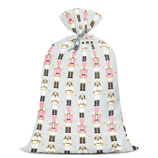 WRAPAHOLIC 56" Large Nutcracker Christmas Plastic Gift Bag - Nutcracker Jumbo Bike Bag Gift Wrap for Christmas, Winter, Holiday, Parties, Celebrating - 56" H x 36" W