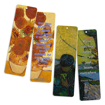Loving Vincent Van Gogh Inspiring Quotes Bookmarker Cards (36-Pack) - Cool Book Classical Painting Art Print Decal - Stocking Stuffers Gifts for Men Women Teens Thanksgiving Christmas