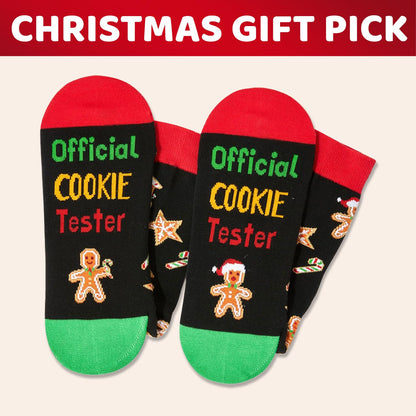 Zmart Christmas Cookies Gifts - Gingerbread Socks for Teen Boys Girls Age 2-18