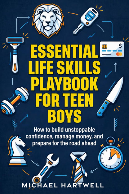 Essential Life Skills Playbook For Teen Boys: How To Build Unstoppable Confidence, Manage Money, And Prepare For The Road Ahead (The Teen Life Skills Series)