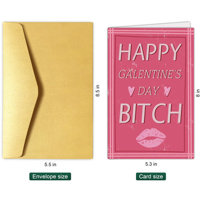 Chenive Funny Galentines Day Card for Her, Happy Galentine's Day Card for Bestie Sister, Galentines Day Gift for Women Lady Girl, Best Friend Galentine's Day Card