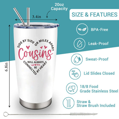Cousin Gifts for Women for Girls & Mothers Day, 20oz Tumbler