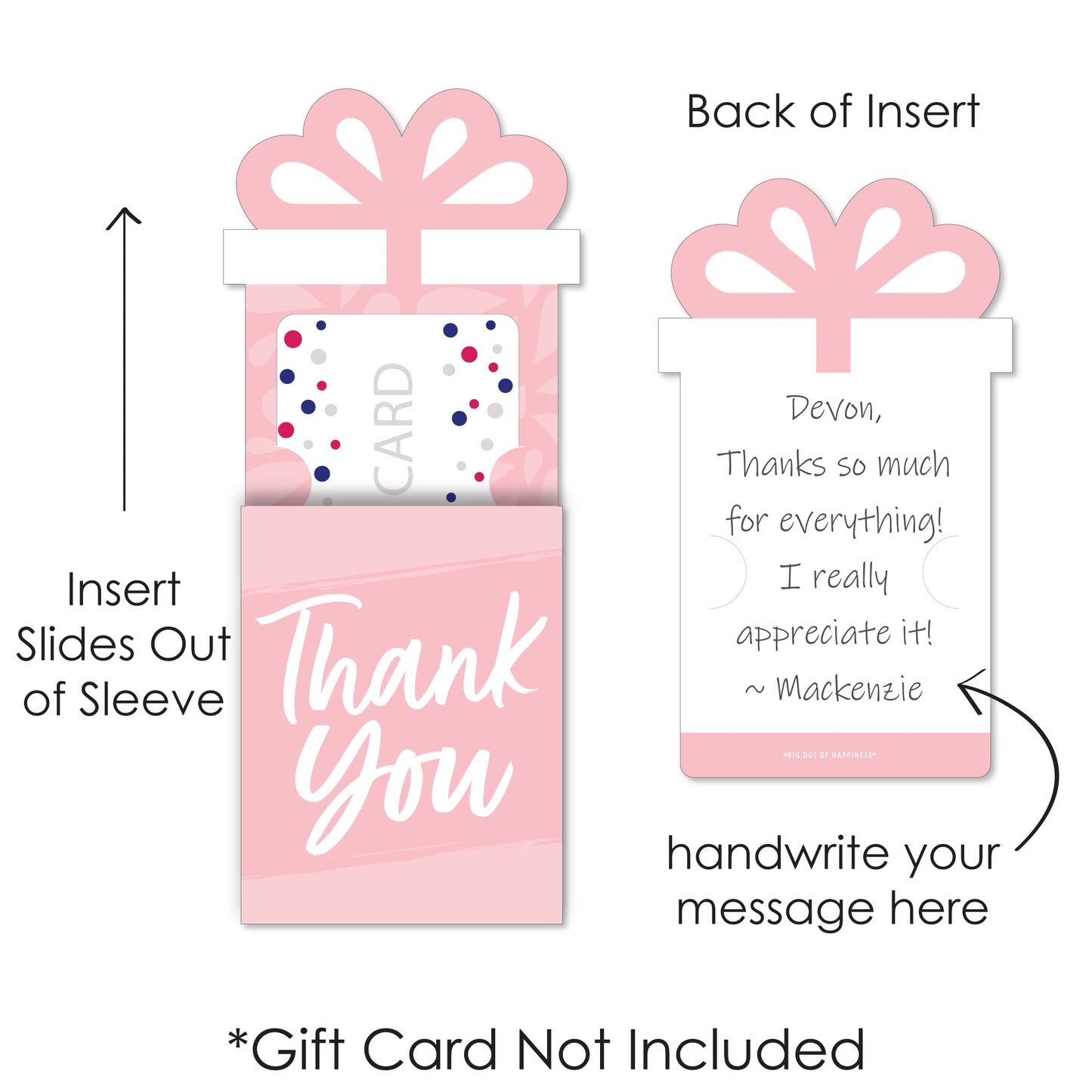 Big Dot of Happiness Assorted Elegantly Simple - Guest Party Favors Money and Gift Card Sleeves - Nifty Gifty Card Holders - Set of 8