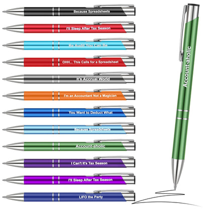 24 Pcs Funny Accountant Ballpoint Pens, Be Audit You Can Be Funny Accountant Gifts, Ballpoint Writing Pens Accounting Firm, Inspirational Gifts for Cpa Friends Women Coworkers Office Supply