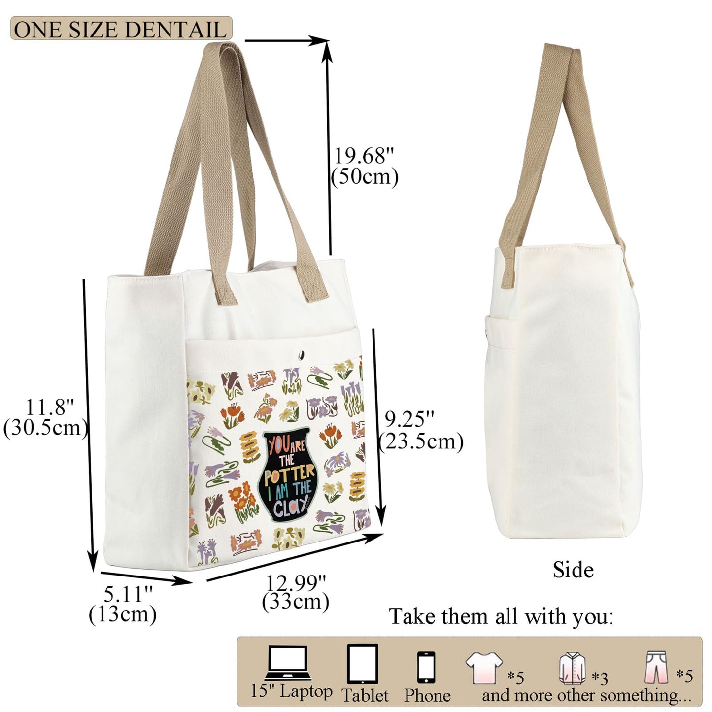 MBMSO Pottery Tote Isaiah 64:8 Pottery Artist Gift for Ceramic Lover You Are the Potter I Am the Clay Gift for Pottery Makers