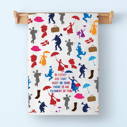 BDPWSS Mary Umbrella Kitchen Towel Mary Musical Fans Gift for in Every Job That Must Be Done There is an Element of Fun Gift (in Every Job TW)