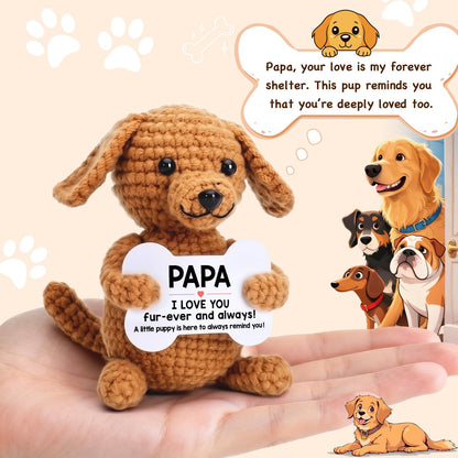 Funny Dog Papa Gifts, Christmas Birthday Gifts for Papa from Granddaughter Grandson, Small Presents Stocking Stuffers Ornament Decor Mini Cool Things Cute Stuff, I Love You Pawpaw Puppy
