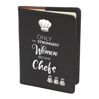 Gzrlyf Female Chef Notebook Cover Chef Recipe Journal Women Chef Gifts Culinary Gifts for Women Cooking Lover Gifts (become Chefs Notebook)