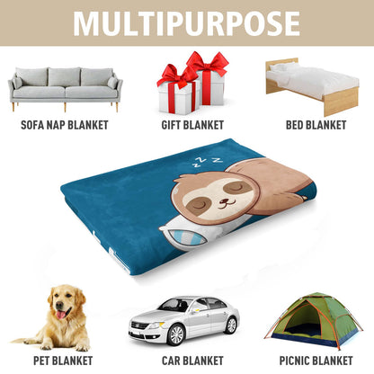 Funny Gifts for Uncle, Uncle is Charging Sloth Blanket, Uncle Birthday Gifts, Gifts for Uncle from Niece Nephew, Uncle Gift for Fathers Day Christmas, Soft Sloth Blanket for Uncle 60"x50"
