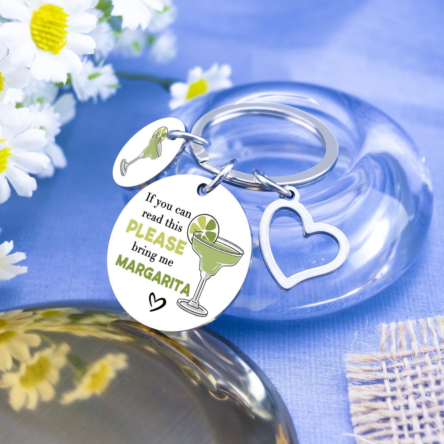 Margarita Gifts for Women Drinking Accessories Unique Alcohol Lovers Gifts Funny Best Friend Bestie Birthday Christmas Gift Ideas for Women If You Can Read This Please Bring Me Margartia Cute Keychain