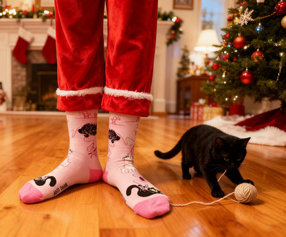 ANTI BASIC Novelty Cat Socks Gift for Women(fits Women shoe size 6-12)