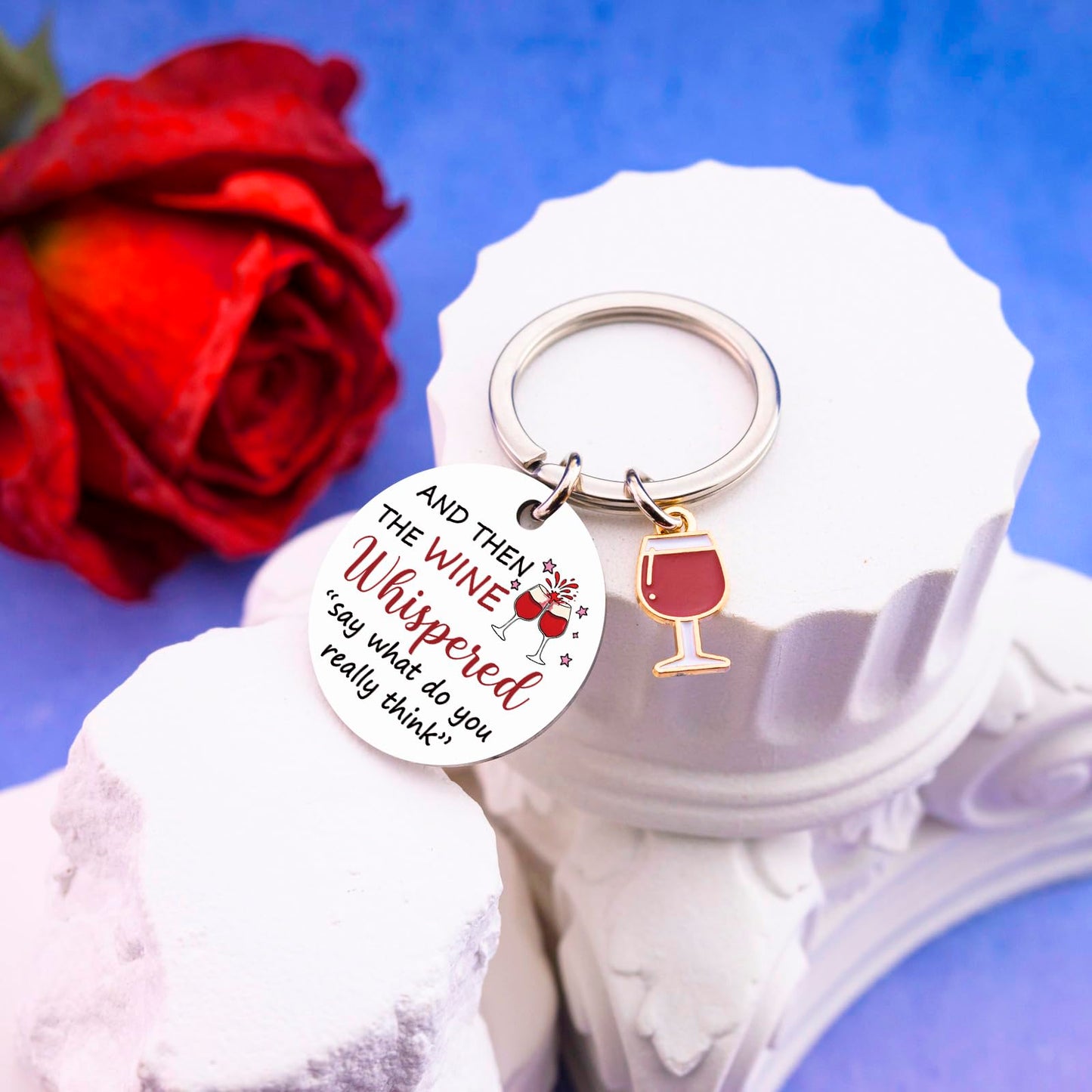 Wine Gifts For Women Men Wine Accessories For Wines Lovers Funny Wines Themed Gifts Funny Keychain Birthday Christmas Gift For Friends Stocking Stuffers For Adult