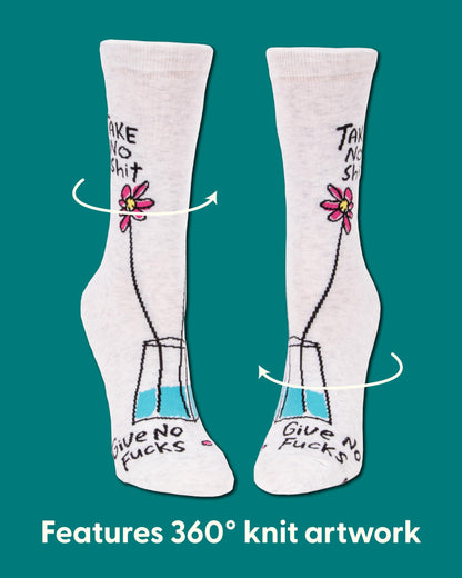 Blue Q Women's Funny Novelty Crazy Crew Socks with Sayings