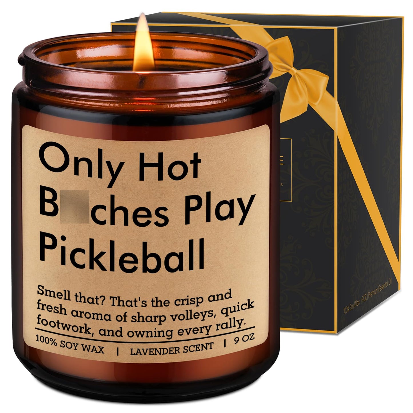 LEADO Candle - Gifts for Pickleball Lovers, Players, Pickleball Gifts for Men, Women - Cool Fathers Day, Birthday Present for Pickle Ball Dad, Mom, Friend, Husband, Wife - Pickle Ball Accessories