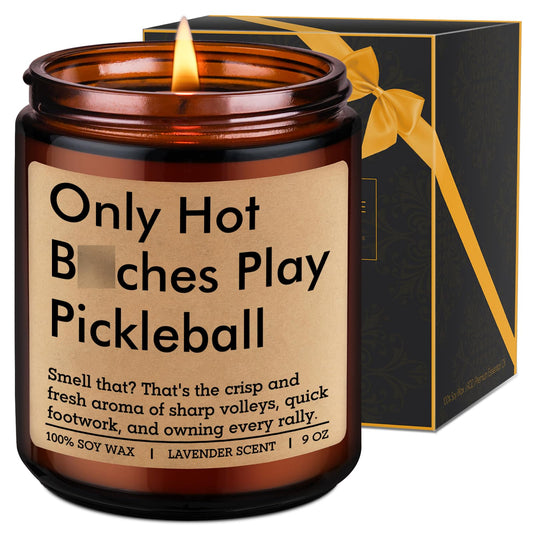 LEADO Candle - Gifts for Pickleball Lovers, Players, Pickleball Gifts for Men, Women - Cool Fathers Day, Birthday Present for Pickle Ball Dad, Mom, Friend, Husband, Wife - Pickle Ball Accessories