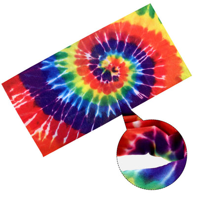 Frienda 3 Pcs Hippie Accessories Costume 70s Tie Dye Leopard Outfits Hippie Headbands for Men Peace Sign Necklace Sunglasses
