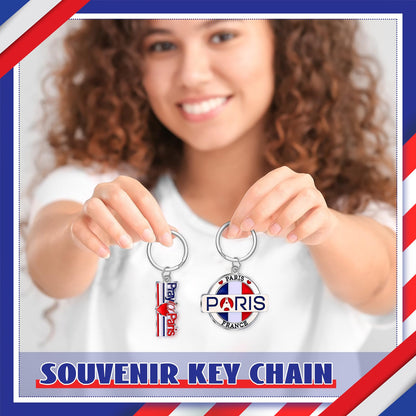 Landical Paris Souvenirs France Souvenir Gift Eiffel Tower Keychain Paris Travel Souvenirs Metal Key Rings for Party