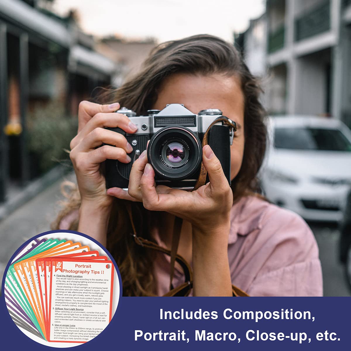 DSLR Cheat Sheet Photography Accessories Camera Accessories for Canon Nikon Sony Photography Gifts for Photographer Quick Reference Cards Guides Tips Settings Exposure Modes Composition And More 4×3in
