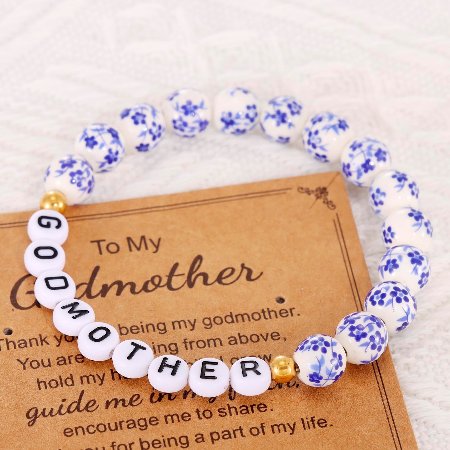 HUTIMY Godmother Bracelet Gifts for Women from Godchild Godson Goddaughter Godmom Godmother Bracelets
