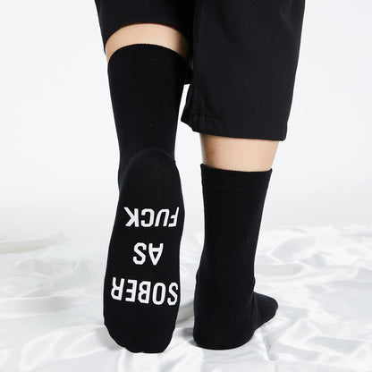 Sobriety Gift Recovery Socks Sober As Fuck Encouragement Gift,Vintage Sober As Fuck Clean Serene Steps To Recovery Socks