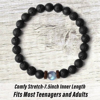 THEMEROL Handmade Gifts for Boys/Men-Love/Strength-Natural Gemstone Bracelet for Son Grandson Dad Boyfriend Husband Brother Nephew Uncle