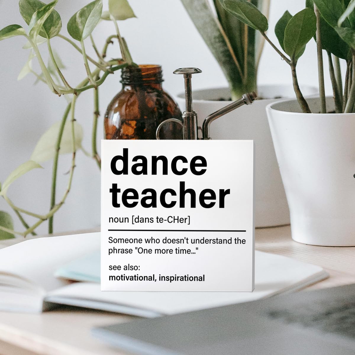 Dance Teacher Appreciation Gifts, Thank You Dance Teacher Gift Dance Instructors Dancer Christmas Birthday Teacher's Day Retirement Gift, Dance Teacher Definition, Wooden Box Sign Desk Decor