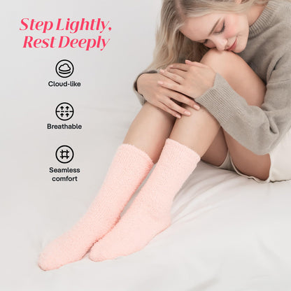 COOLMATE Fuzzy Socks for Women Gift Box – Cozy Soft Cloud Socks for Spa Home, Mother’s Day Gifts for Mom Grandma