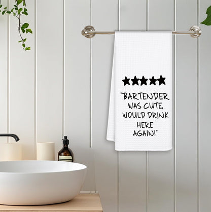 Bartender Gifts for Women Men Kitchen Towels, Bar Towel for Bartender, Gifts for Wine Lovers Dish Tea Towels for Kitchen, Wine Bar Cart Decor, 16x24 Inch