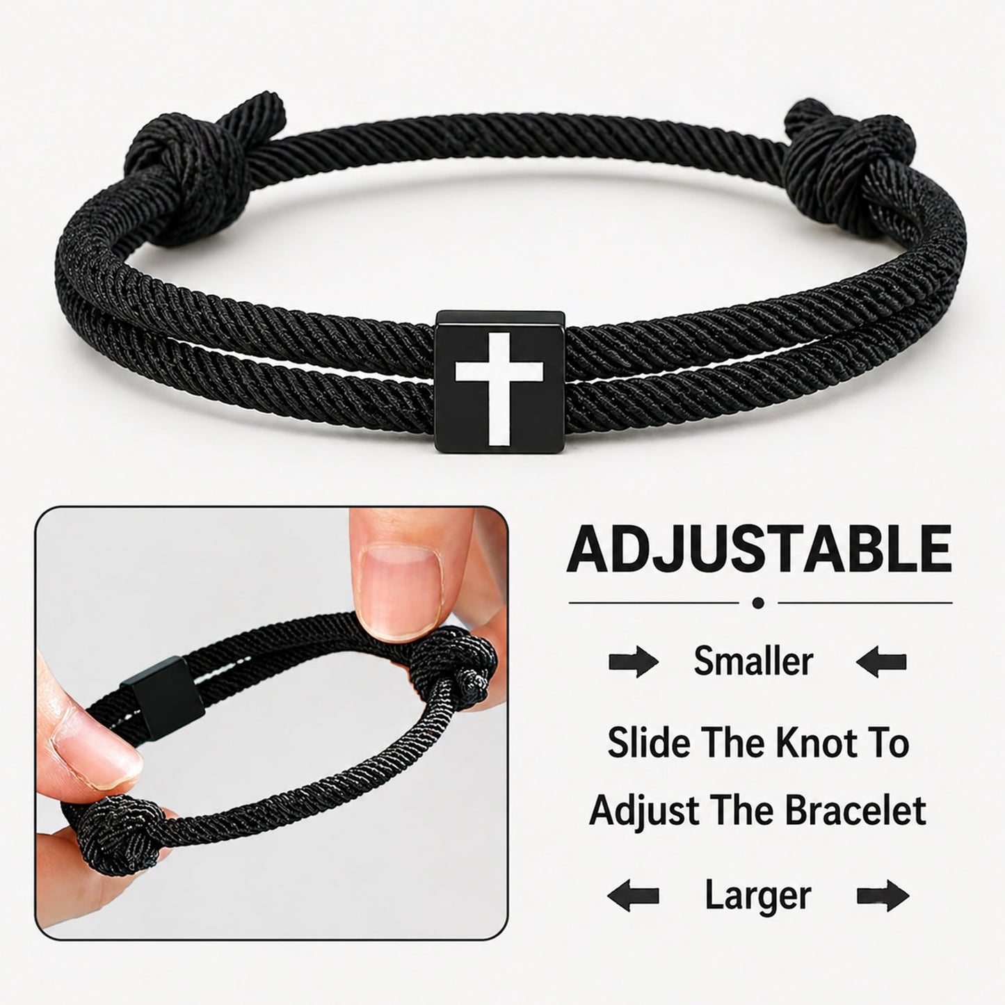 Baptism Gifts for Boys Men, Cross Bracelet for First Communion Confirmation Christening, Christian Religious Gift for Son Grandson Nephew Godson Teen Boys Girls