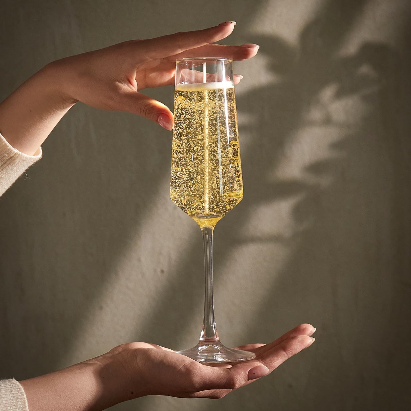 Champagne Candle - Realistic Hand-Poured Cocktail Candle, Birthday Gift for Women & Men, Party Wedding Home Bar Decor (Champagne)