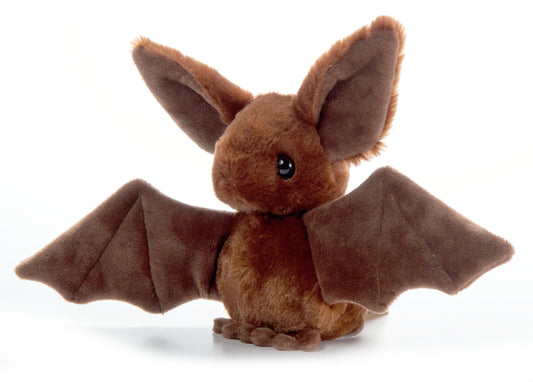 The Petting Zoo Bat Stuffed Animal Plushie, Gifts for Kids, Scoopz Wildlife Animals, Brown Bat Plush Toy 8 Inches