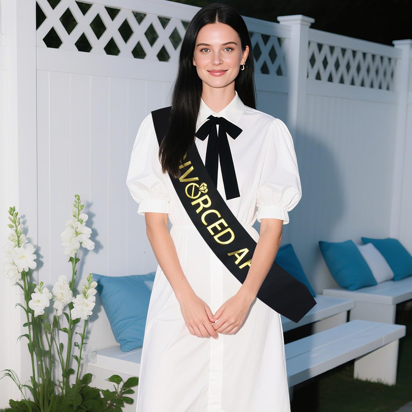 Divorced AF Party Sash, Finally Divorced Sash for Finally Done, Newly Unwed, Free At Last Single Women, Break-up Gift for Her (1)