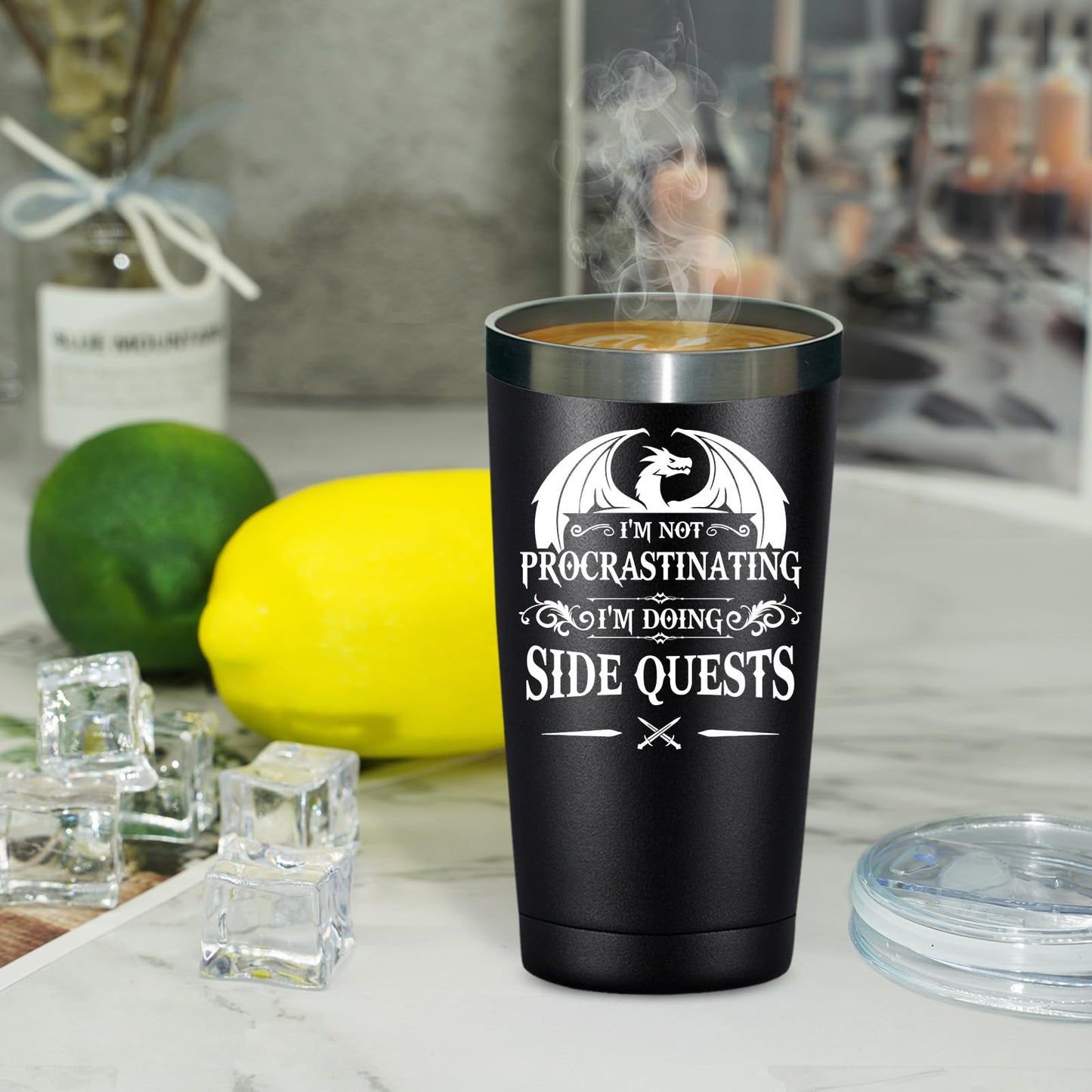 Fufandi Dnd Gifts for Men, Dungeon Master Mug - Dungeons and Dragons Gifts, Gamer Gift, Gaming Mug - D&D Lovers Gamer Gift - Dnd Tumbler Cup 20oz
