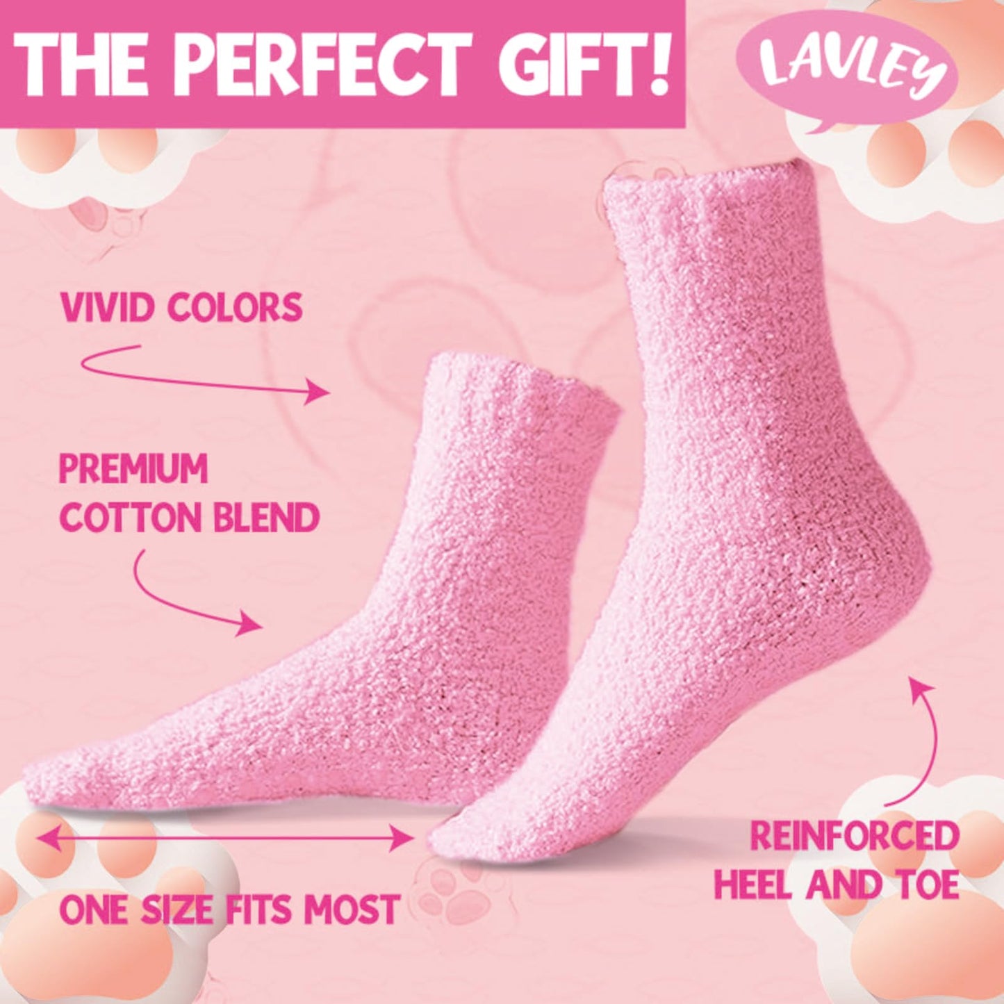 Mothers Day Gifts for Mom Grandma Wife- Funny Cat Mom Fuzzy Slipper Socks