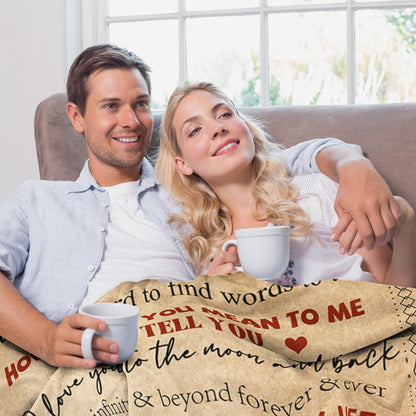 Wife Birthday Gifts from Husband Ideas - Happy Wedding Anniversary Romantic Gifts for Women - I Love You Gift for Her - Mothers Day Birthday Presents for Her - to My Wife Blanket 50"x60"