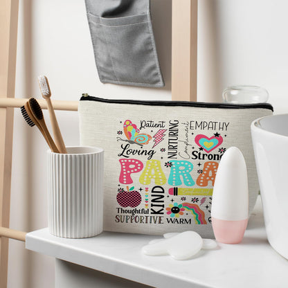 Paraprofessional Appreciation Gifts, Paraprofessional Makeup Bag, Paraprofessional Makeup Cosmetic Pouch