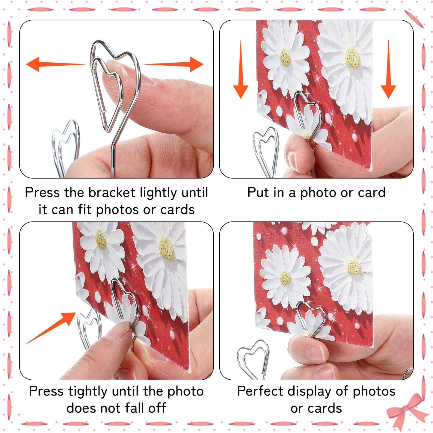 Heart-Shaped Picture Holder Tree, Rund Base Photo Holders for Tables, Gift Card Tree, for Wedding/Party Photo Display, Table Decoration, Shooting Background