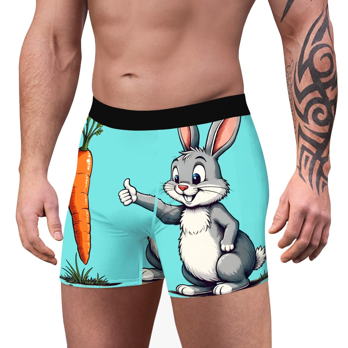 Aueyan Mens Teens Boy Underwear Funny Boxers Unique Boxer Briefs Short Leg