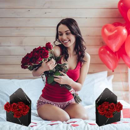 PATIKIL Florist Bouquet Envelope Boxes, 5 Packs Flower Arrangement Box Packaging Gift Paper Boxes for Wedding, Party, Birthday, Mother's Day, Red