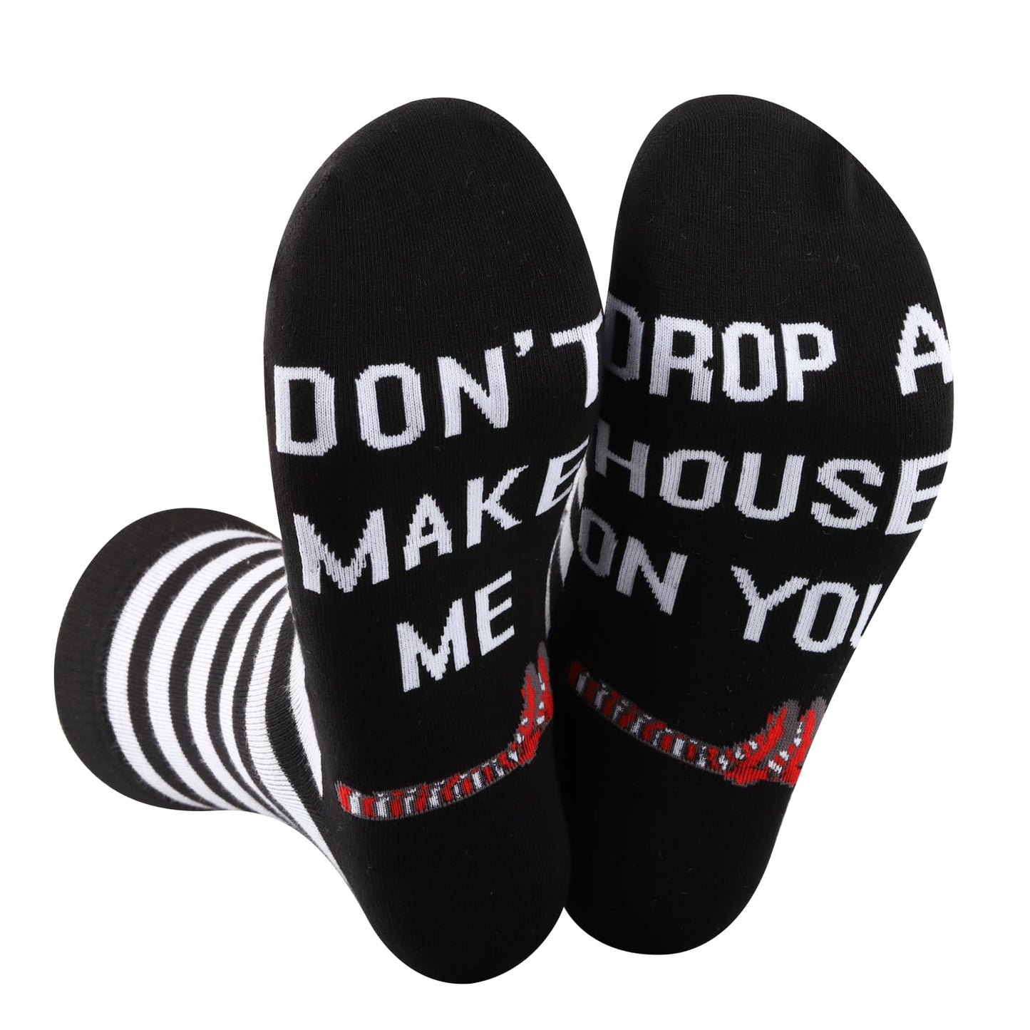 BDPWSS Wizard Movie Gifts Dorothy Ruby Gifts Ruby Red Slippers Gift Don't Make Me Drop a House On You Dorothy Fans Socks