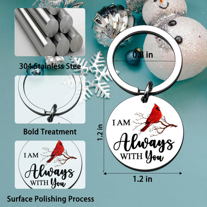 Cardinal Keychain Red Cardinal Gifts for Women Men Sympathy Gifts for Loss Of Loved One Grief Bereavement Gift for Loss Of Father Mother Daughter Son Memorial Gift Bereavement Condolences Present