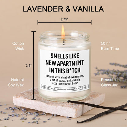 Funny Housewarming Candle, New Apartment Gifts, House Warming Gifts New Home for Men, Women, Couple, Family - First Apartment Essentials, 1st Apt. Must Haves - Closing Presents for Home Buyers