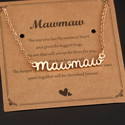 Mawmaw Gifts Necklace for Women Grandma Birthday Wedding Ideas Best Mawmaw Necklace