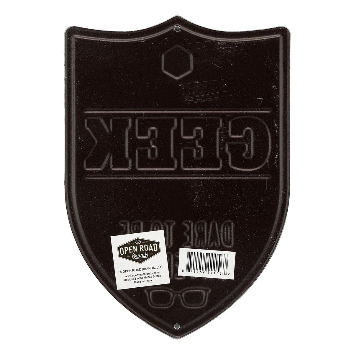 National Geek Society Embossed Metal Sign - Funny Geek Wall Decor - Great Gift Idea