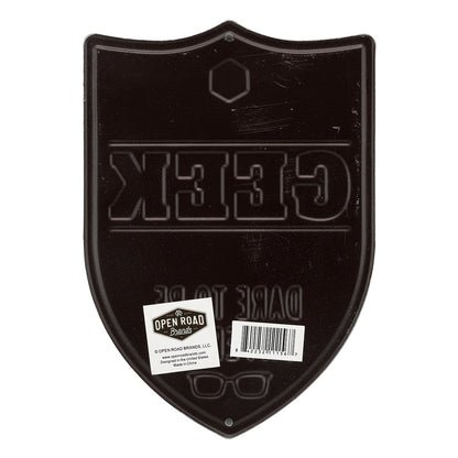 National Geek Society Embossed Metal Sign - Funny Geek Wall Decor - Great Gift Idea