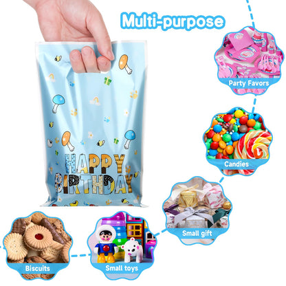 ADARRO Birthday Party Favor Bags 30 Pack, Cartoon Blue Dog Goodie Bags Plastic Bluk for Kids