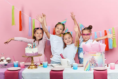 Ranfashiong 13" Large Pink Castle Birthday Gift Bag with Tissue Paper for Party Favor for Baby Shower, Girl, Princess Wrapping