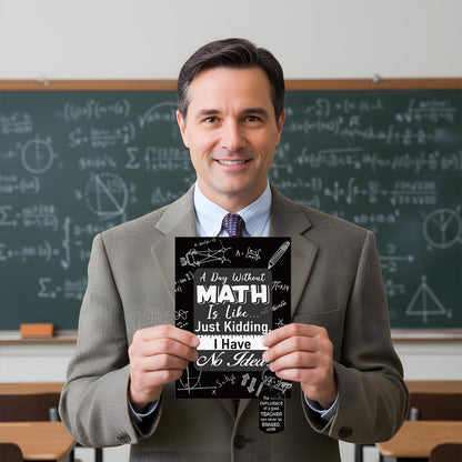 Math Teacher Card Gift - Funny Greeting Card Keychain Appreciation Gifts for Math Teachers Professors Tutors on Teacher Appreciation Week End of Year Birthday, Christmas