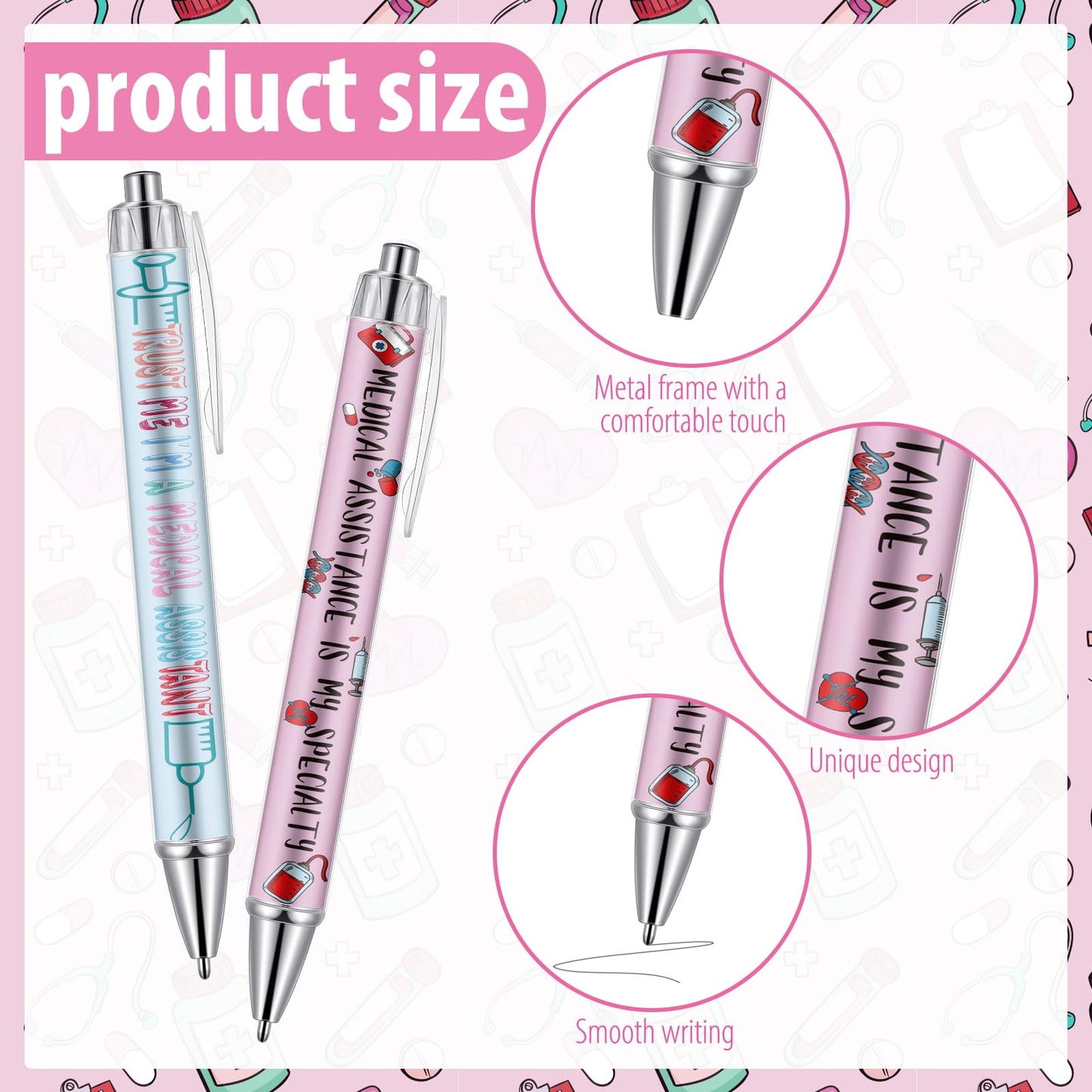 Sayglossy 36 Pcs Medical Assistant Gifts Bulk Ma Cma Ballpoint Pens for Women Men Black Ink Pens Ma Gifts for Birthday National Nurses Week Medical Assistants Week