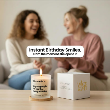 Funny Birthday Gifts for Women and Men, Sarcastic Gift for Friend Sister BFF Coworker Vanilla Lavender Soy Back and Body Hurts Candle Ready to Gift Box by Wick and Wit